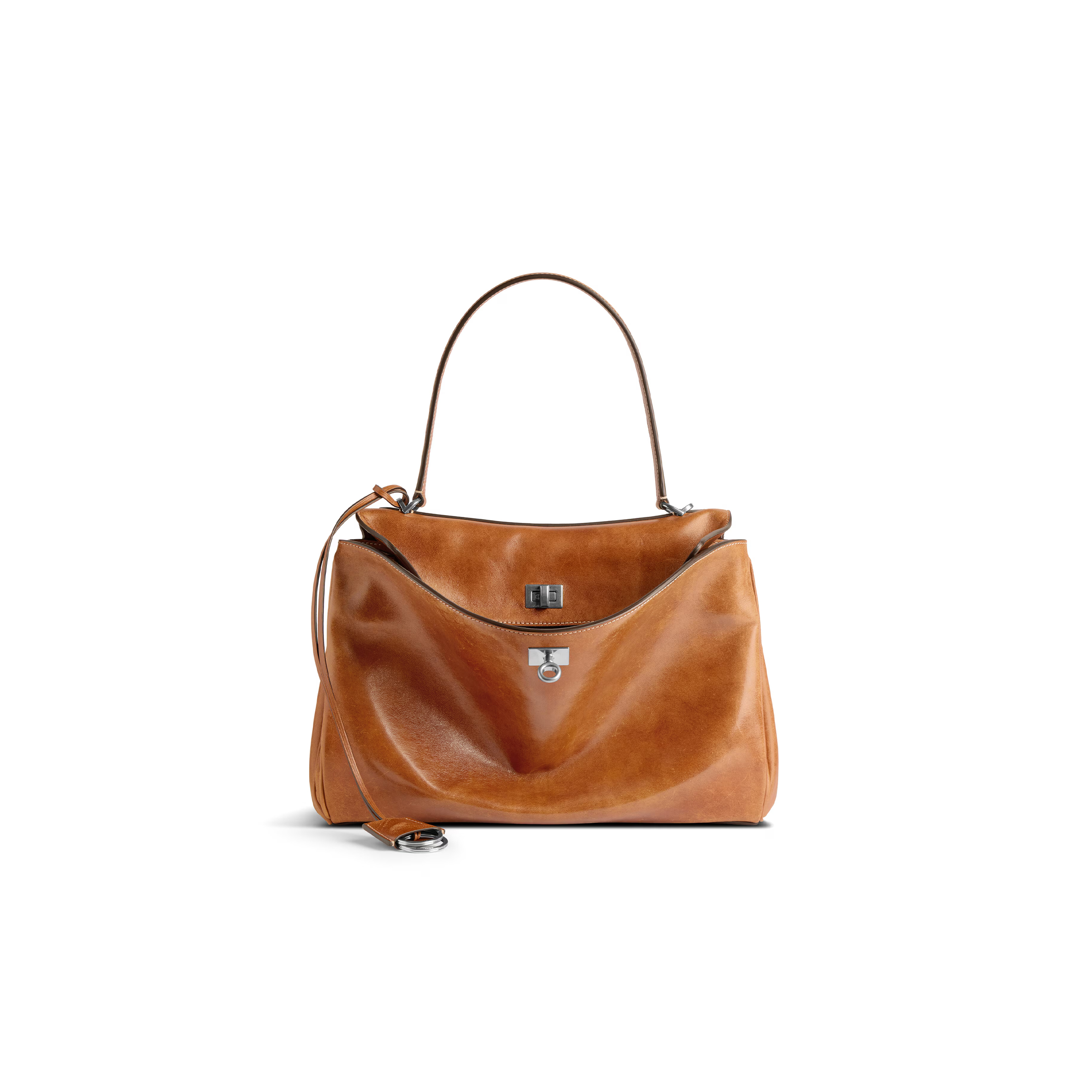 Ba*len*cia*ga women''s rodeo handbag medium in tan cowboy 7897722abp72753 (35*23.3*10.9cm)